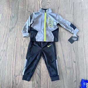 Nike Kids' Gray and Black Tracksuit